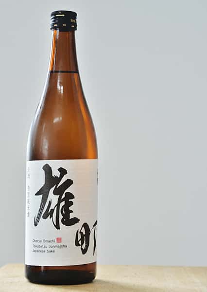 a bottle of Omachi rice sake