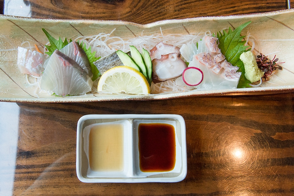 sashimi set from Seto Inland Sea