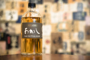 Akashi whisky label up close