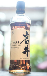 A bottle of Mars Iwai Tradition Whisky