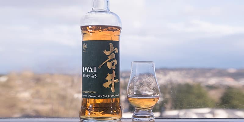 a bottle of Nagano whisky and a snifter