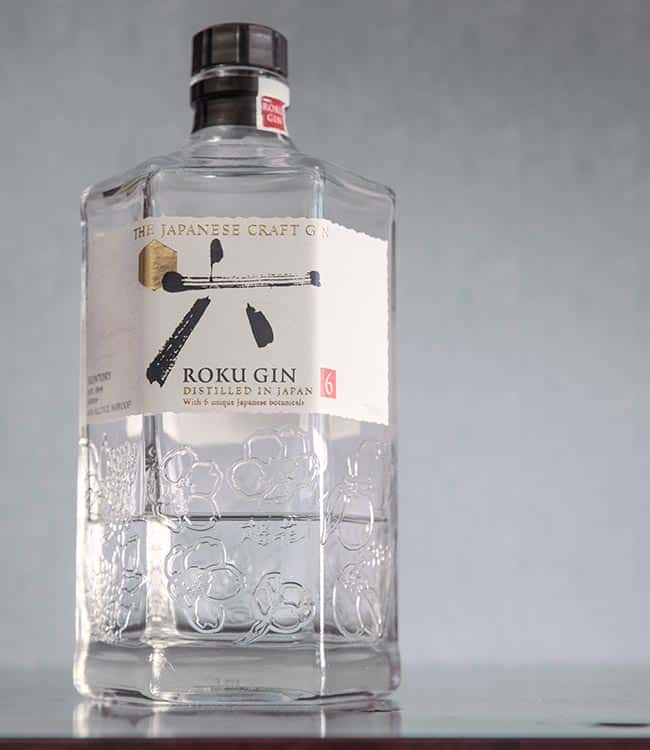 a bottle of Japanese gin