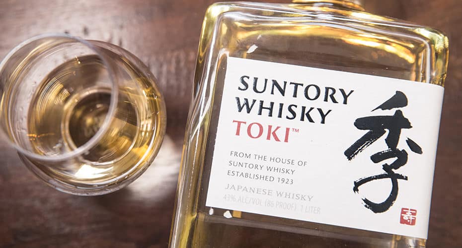 a bottle of Japanese whisky and a snifter
