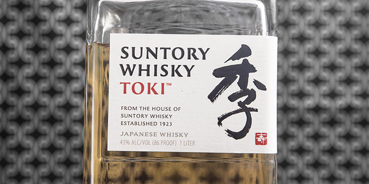 a label of Suntory Toki blended whiskey