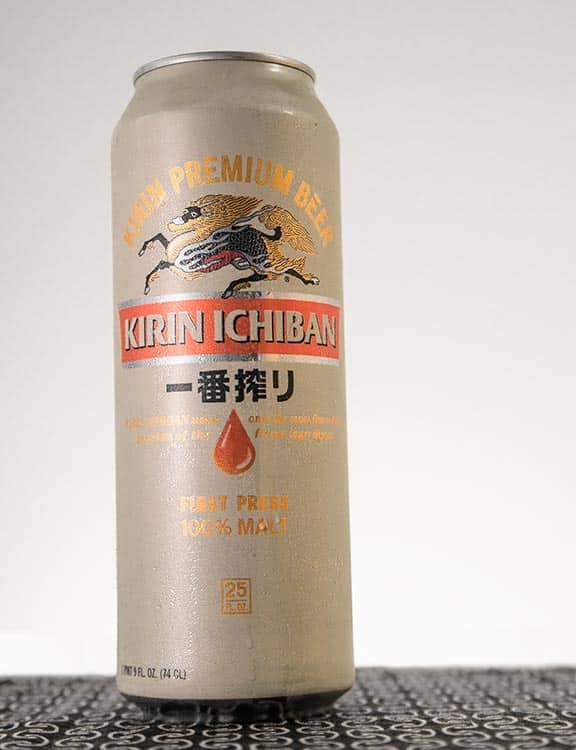a large can of Japanese beer