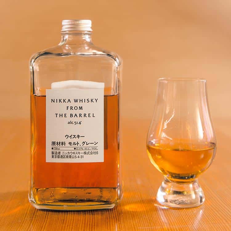 Nikka From the Barrel and a professional whisky-tasting glass.