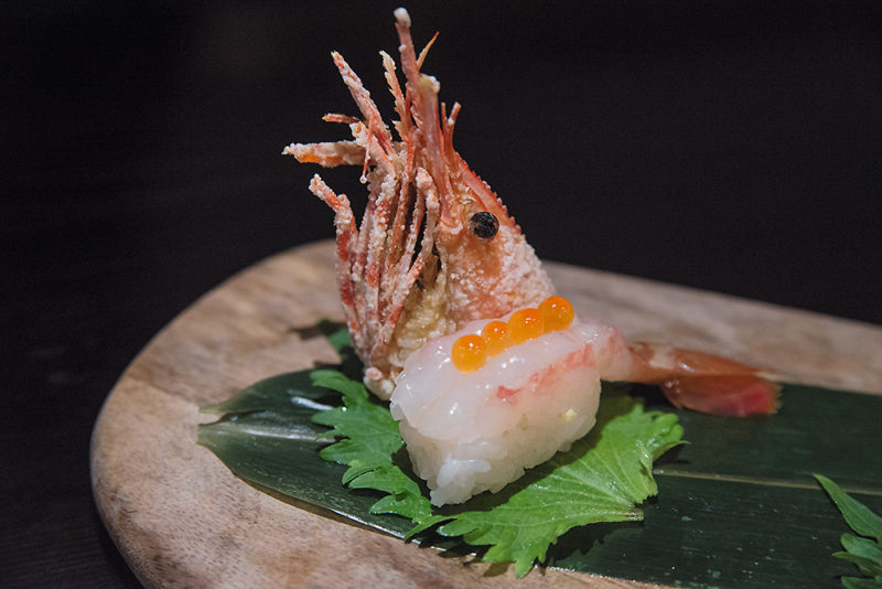 raw shrimp and a fried head