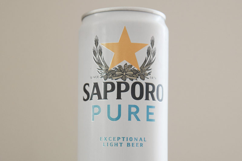 a can of Sapporo beer