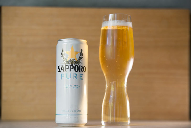 a can of Japanese beer and a glass