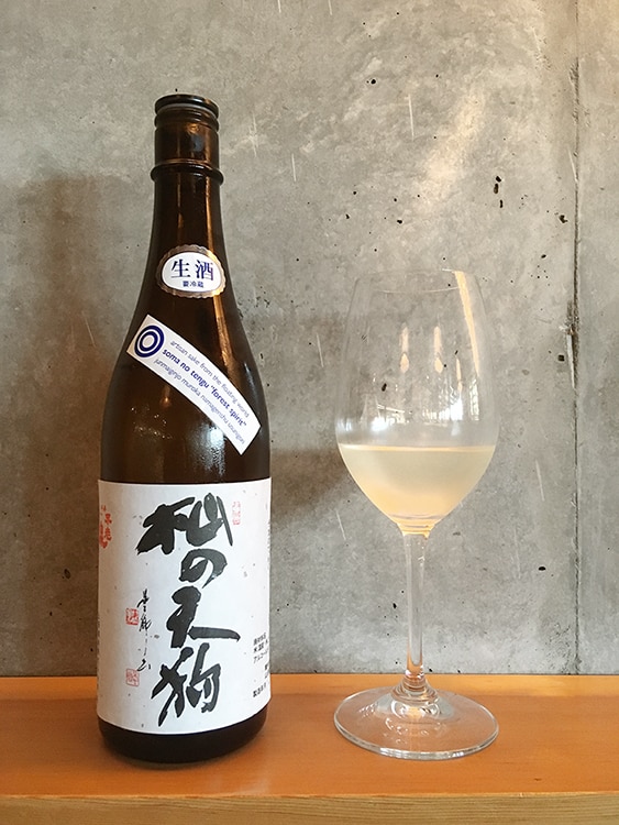 a bottle of usunigori sake