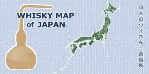 a map of Japan with a pot still